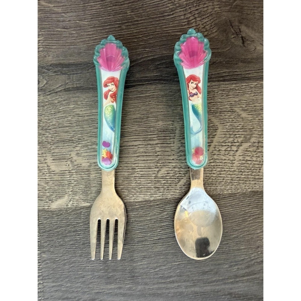 The Little Mermaid Spoon And Fork Kids Silverware Set